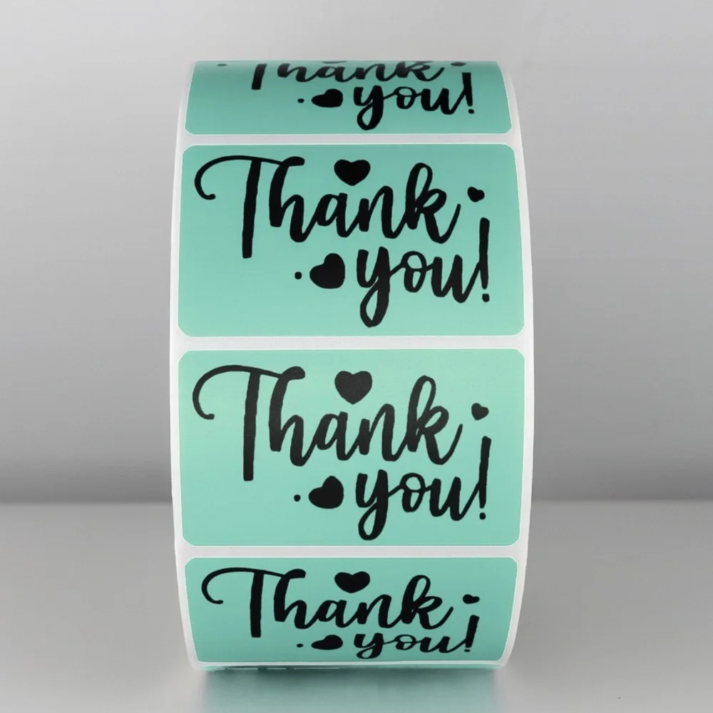 Thank You Stickers Purple Heart | Small Business Packaging Labels Cute